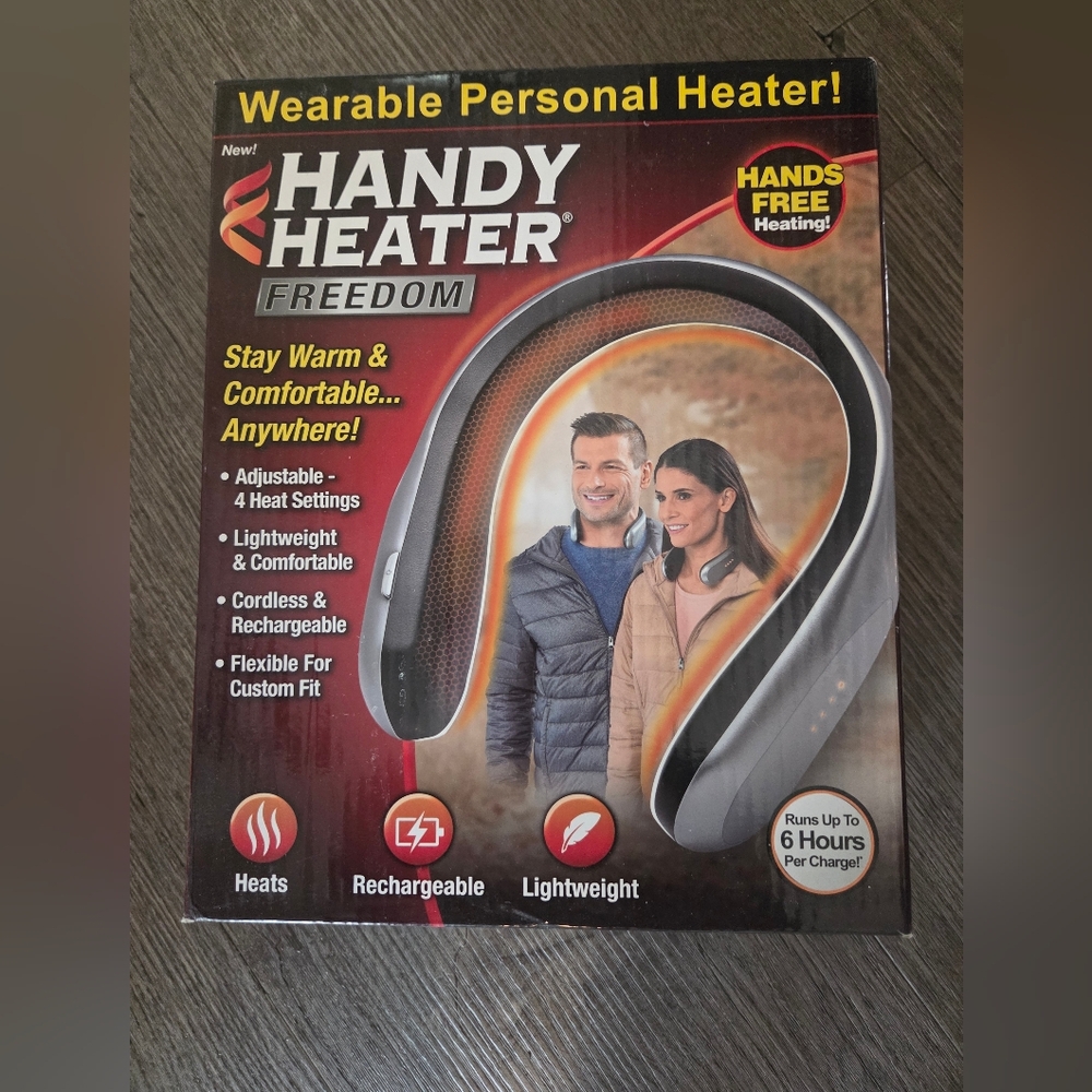 Handy Heater Freedom Wearable Neck Heater for On-the-Go Heating Adjustable NIB
